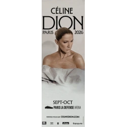 Affiche originale Céline DION, ARENA 2026 (visuel Robe blanche)