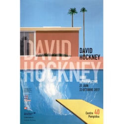 Affiche originale de l'exposition consacré à David Hockney - Bigger Splash (1967)