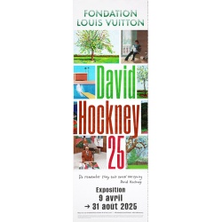 Affiche originale David Hockney, "Fondation Louis Vuitton 2025"