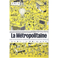 Affiche originale de l'exposition La Métropolitaine, l’art contemporain de la Métropole du Grand Paris