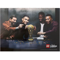 Affiche originale LEGO et sa réplique de la coupe du monde de football 2026