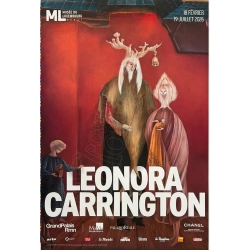 Affiche originale de l'exposition consacré à Leonora Carrington (Le Bon Roi Dagobert)