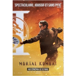 Mortal Kombat II, affiche originale du film version droite orange