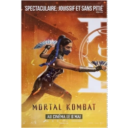 Mortal Kombat II, affiche originale du film version gauche orange