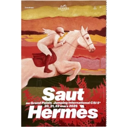 Affiche originale Saut Hermes “Jumping” au Grand Palais "Format Abribus"
