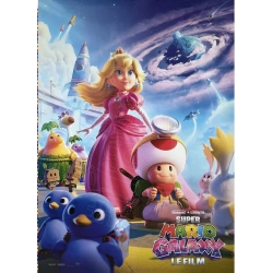 Super Mario Bros Galaxy 2026, affiche originale visuel "Princesse Peach robe rose"