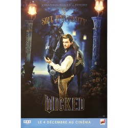 Affiche originale du film WICKED partie 1 avec Jonathan Bailey, "Fiyero"