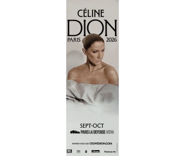 Affiche originale Céline DION, ARENA 2026 (visuel Robe blanche)