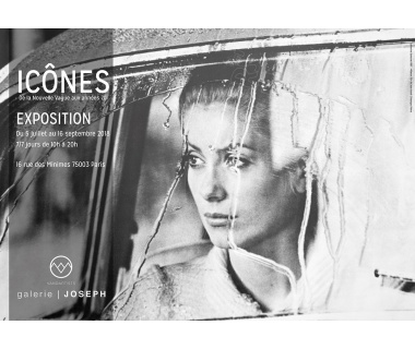Affiche originale avec Catherine Deneuve pour l'exposition ICÔNES de la Galerie Joseph (Manon 70)