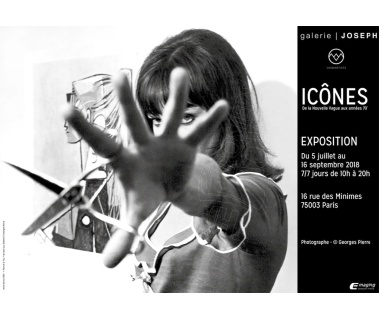 Affiche originale avec Anna Karina pour l'exposition ICÔNES de la Galerie Joseph (Pierrot le Fou)