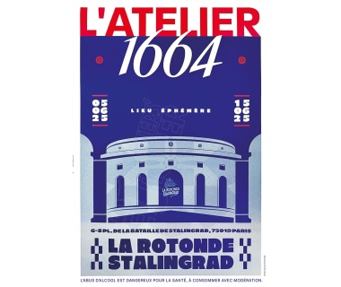 Affiche originale 1664, L’Atelier de retour à Paris pour les Brasseries Kronenbourg