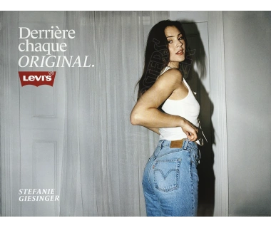 Affiche originale LEVI'S avec Stefanie Giesinger, "Derrière chaque ORIGINAL"