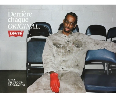 Affiche originale LEVI'S avec Shai Gilgeous-Alexander, "Derrière chaque ORIGINAL"