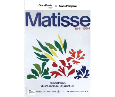 Affiche officielle de l'exposition "Matisse 1941 - 1954" au Grand Palais (visuel Acanthes)