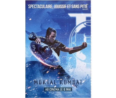 Mortal Kombat II, affiche originale du film version droite bleue