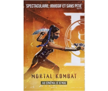 Mortal Kombat II, affiche originale du film version gauche orange