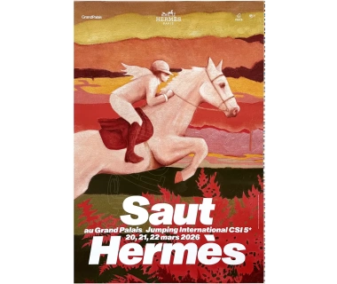 Affiche originale Saut Hermes “Jumping” au Grand Palais "Format Abribus"