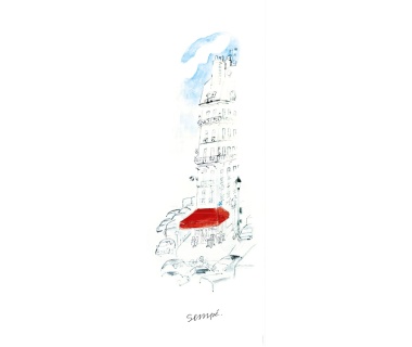 Jean-Jacques Sempé "Terrasse Store Rouge" Paris 2019