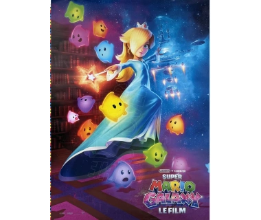 Super Mario Bros Galaxy 2026, affiche originale visuel "Princesse Peach robe bleue"