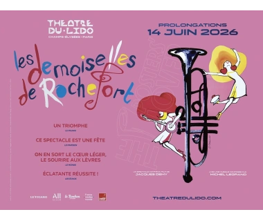 Affiche originale "Les Demoiselles de Rochefort" prolongations 2026 au Théatre du LIDO