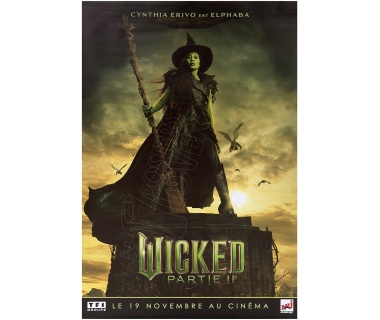Affiche originale du film WICKED partie 2 avec Cynthia Erivo, "Elphaba"