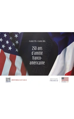 250 ans d'amitié franco-américaine, affiche originale de l'événement