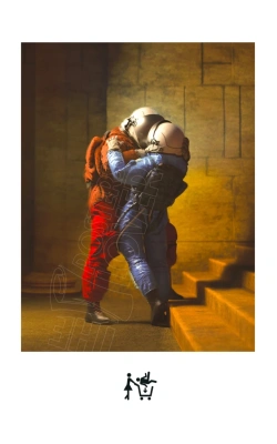 Affiche originale "ADOPTE un MEC, Astronautes", Cosmic Love