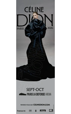 Affiche originale Céline DION, ARENA 2026 (visuel Robe noire)