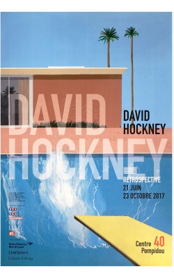 Affiche originale de l'exposition consacré à David Hockney - Bigger Splash (1967)