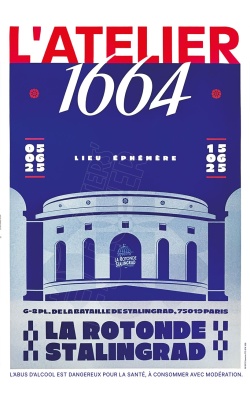 Affiche originale 1664, L’Atelier de retour à Paris pour les Brasseries Kronenbourg