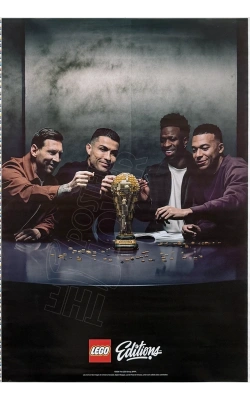 Affiche originale LEGO et sa réplique de la coupe du monde de football 2026