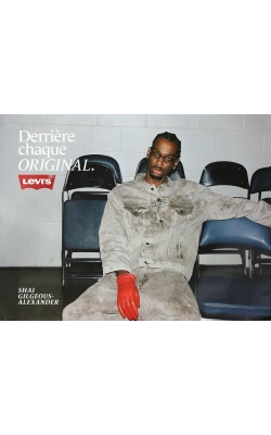 Affiche originale LEVI'S avec Shai Gilgeous-Alexander, "Derrière chaque ORIGINAL"
