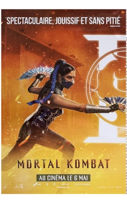 Mortal Kombat II, affiche originale du film version gauche orange