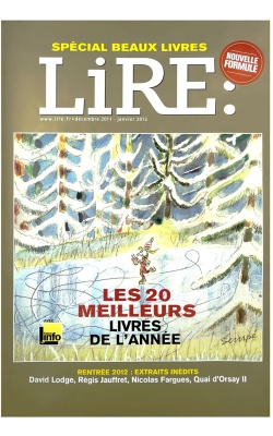 Affiche originale du magazine  LIRE avec un dessin de Jean-Jacques SEMPÉ en couverture