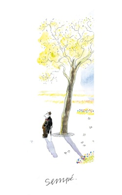 Jean-Jacques Sempé "Vieil homme au parapluie" Paris 2019