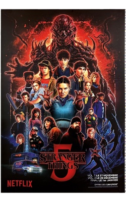 Affiche originale de la série Stranger Things 5, visuel "personnages"