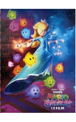 Super Mario Bros Galaxy 2026, affiche originale visuel "Princesse Peach robe bleue"