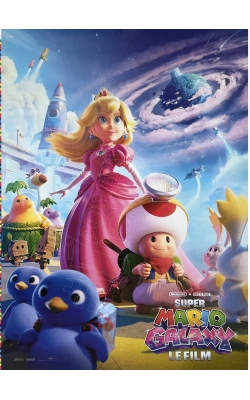 Super Mario Bros Galaxy 2026, affiche originale visuel "Princesse Peach robe rose"