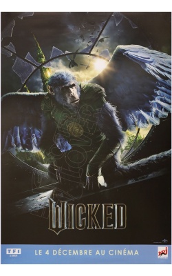 Affiche originale du film WICKED partie 1 avec Chistery Nikko, "Singe"