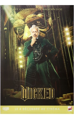 Affiche originale du film WICKED partie 1 avec Jeff Goldblum, "Le Magicien d’Oz"
