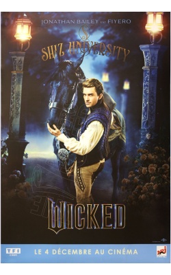 Affiche originale du film WICKED partie 1 avec Jonathan Bailey, "Fiyero"